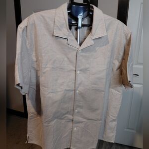 NEW American Eagle Outfitters Mens Toasted Almond Shirt SIZE XL RELAXED FIT
